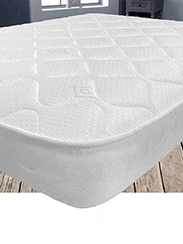 Image of Starlight Beds Shorty Memory Foam Mattress with Springs. 7 Inch Deep Budget Mattress. Soft, White, 2ft6 x 5ft9 (75cm x 175cm x 19cm) (1102)