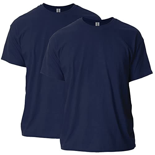 Image of Gildan Unisex's Ultra Cotton T-Shirt, Style G2000, Multipack, Navy (2-Pack), XL (Pack of 2)