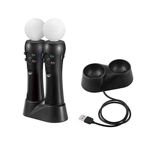 Image of Yctze Controller Charger Station for PS4 VR, Dual Charger Dock Charging Station Stand, For Play Station PS4 VR Remote Controllers