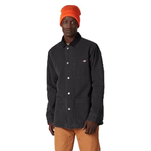 Image of Dickies Duck Chore Jacket, stonewashed black, Stonewashed Black, L