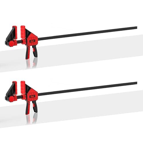 Image of EHDY Bar Clamps for Woodworking, 2-Piece 36 Inch Clamps Set with 550 LBS Load Limit, One-Handed Clamp/Spreader, Heavy-Duty Quick-Change F Clamp, Ideal for Woodworking/Carpentry/Home Improvement/DIY
