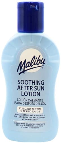 Image of Malibu Sun After Sun Soothing Moisturising Lotion, Cooling & Hydrating with Aloe Vera, Vitamin E & Allantoin, After Sun Moisturiser for Sun-Exposed Skin, Original, 100ml