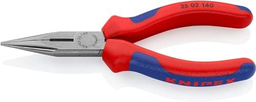Image of KNIPEX Snipe Nose Side Cutting Pliers (Radio Pliers) with Comfort Handles 140 mm, 25 02 140