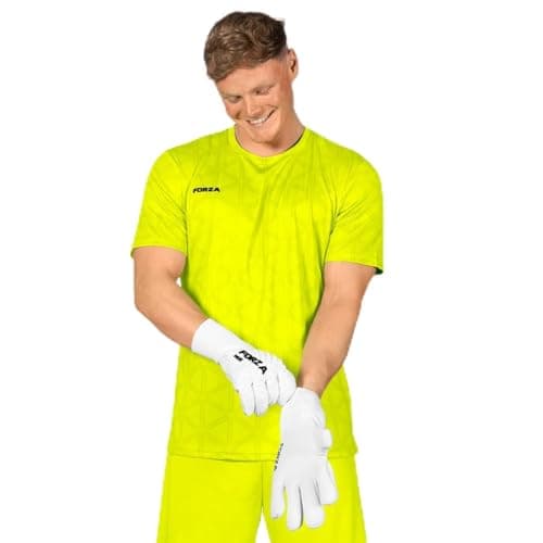 Image of FORZE Men's Short Sleeve Goalkeeper Shirts [XS - XXL] - Premium Sublimated Designs Available in Four Vibrant Colours (UK, Alpha, XXL, Regular, Regular, Fluro Yellow)