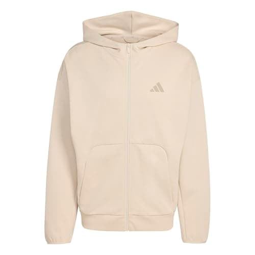 Image of adidas Men's FUTURE ICONS SMALL LOGO FULL-ZIP HOODIE, Crystal Linen, XL