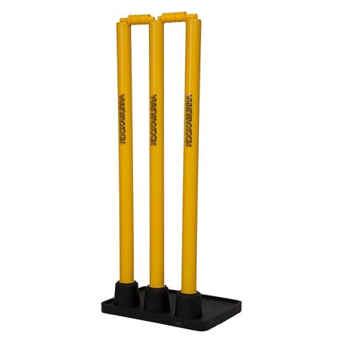 Image of KOOKABURRA 2013 Plastic Target Flexi Cricket Stumps, 28 Inch,Yellow