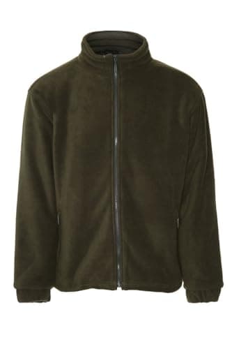 Image of U.S Trading Men's Glen Country Estate Quilt Lined Fleece Coat - Fleece Jacket (UK, Alpha, XL, Regular, Regular, Olive Green)