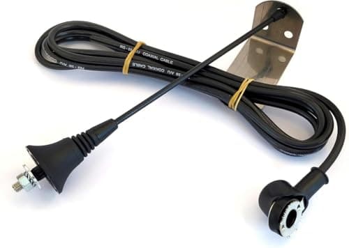 Image of V2 ANS433 Outdoor Antenna - 433-868MHz Universal Gate Operator Antenna | Range up to 250m | Heavy Duty Stainless Steel Bracket | 50 Ohm Impedance | Includes 2.5m RG-58 Cable | Weather Resistant