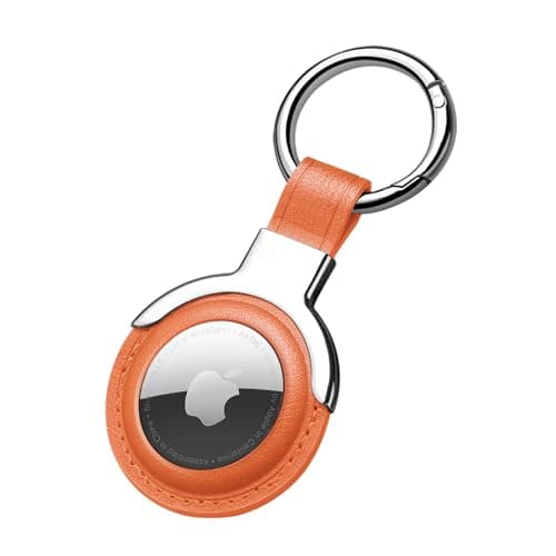 Image of Sichy Leather Protective Case for AirTags, Compatible with AirTags Loop Holder Air Tag Keyring Cases Air Tags Protective Cover Airtag Key Chain Loop Holders for Luggage Dog Cat Pet Collar