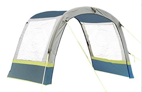 Image of OLPRO Cocoon Breeze Inflatable Campervan Awning Extension Lime & Grey - Pre 2022 Air Beam, extra storage room, undercover dining area, 350cm wide x 180cm long