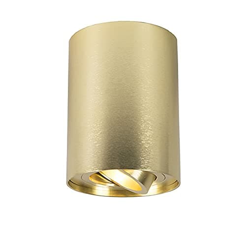 Image of Qazqa - Ceiling Spotlight GoldIBrass - Rondoo Up- - Modern - Suitable for LED GU10 | 1 Way Light - Aluminium Surface-Mounted spotway Light - Suitable for Living Room I Kitchen I Bedroom I