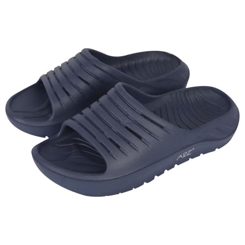 Image of A2Z Mens Sliders Shower Sandals Lightweight EVA Non Slip Slip - Slider MEN 1302 Navy 8 UK