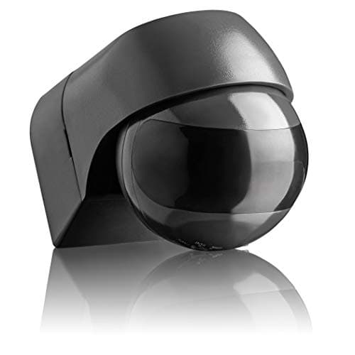 Image of SEBSON PIR Sensor Outdoor IP44, Wall Mounted, Infrared Motion Sensor, LED suitable, Range max. 12m/180°, swivelling, max. 800/400W, anthracite