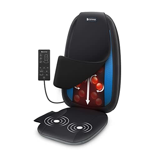 Image of COMFIER Shiatsu Back Massager with Heat -Deep Tissue Kneading Electric Massage Chair, Massage Chair for Full Back, Massage Seat Cushion for Home or Office Chair Use