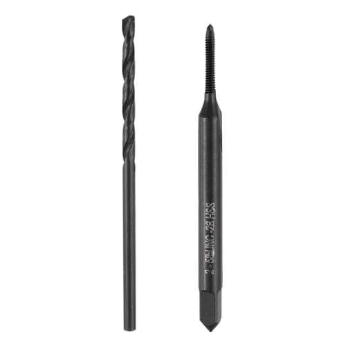 Image of sourcing map Tap & Drill Bit Set, 1pcs 2-56 UNC Straight Flute Thread Taps and 1pcs 1.8mm Twist Drill Bits, Black Oxide HSS6542 Screw Tapping Threading Tools
