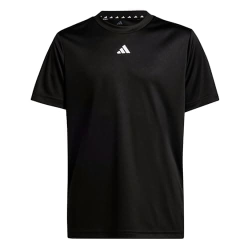 Image of adidas Unisex Kids Train Essentials Logo Regular Fit T-Shirt Junior, Black/White, 11-12 Years