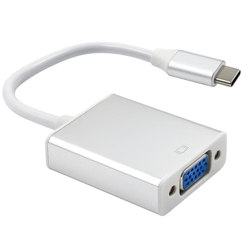 Image of Usb C to Vga Adapter with Aluminium Shell, Usb Type-C to Vga Converter for Devices With Usb-C Video Output, Supports 1080p for Monitor, Projector, Display (Grey)