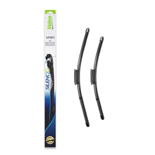 Image of VALEO Silencio Wiper - VF811 - Kit of High Performance, Superior Road Visibility, Easy Installation Original Flat Blades 550mm/475mm - Front - Set of 2 Wiper Blades - 577811