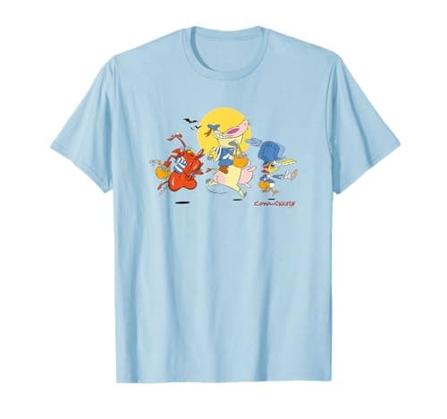 Image of Cartoon Network Cow & Chicken Halloween Trick or Treating T-Shirt