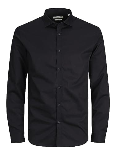 Image of JACK & JONES Mens Crdiff Long Sleeve Shirt Black M