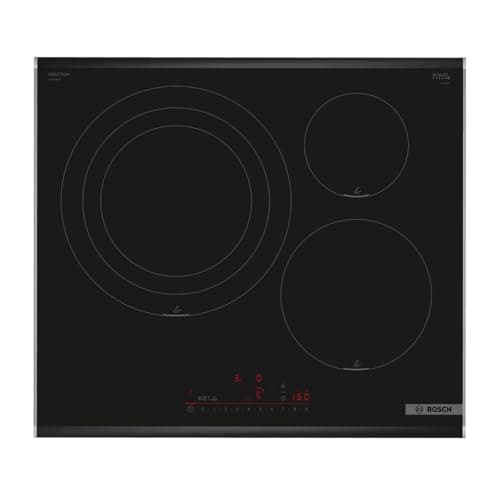Image of Bosch - Induction Hob, 60 cm, Series 6, 3 Cooking Zones, Electronics DirectSelect, PerfectFry Plus, Home Connect, Black, PID675HC1E