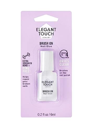 Image of Elegant Touch Brush On Nail Glue Clear 6ml
