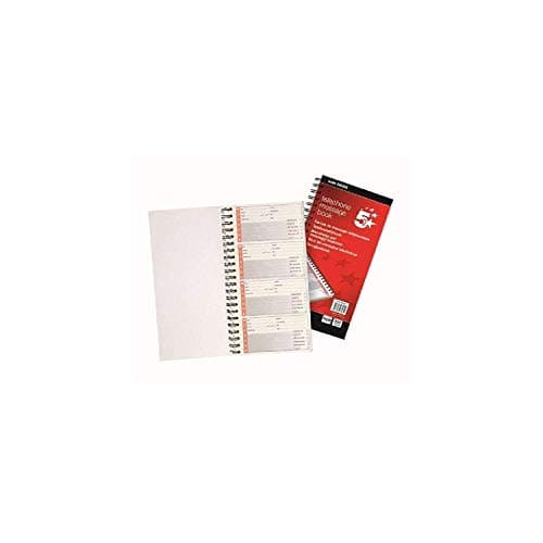 Image of 2 X Office Telephone Message Book Wirebound Carbonless 320 Notes 80 Pages 279x152mm