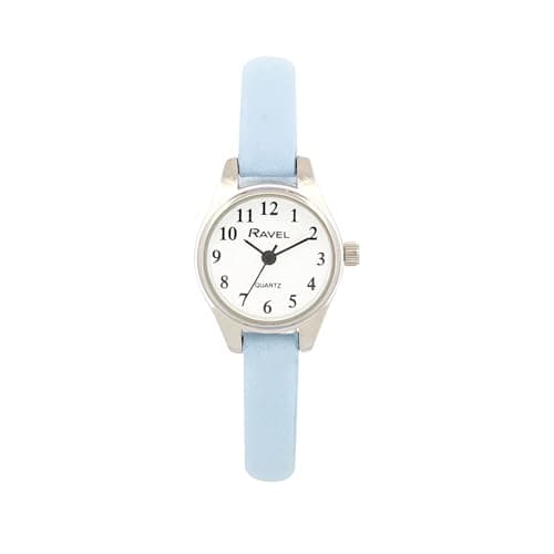 Image of Ravel - Women's Petite Cocktail Watch - Blue/Silver Tone