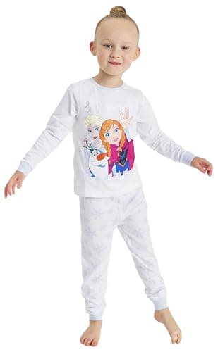 Image of Disney Girls Frozen Pyjamas Elsa Anna Olaf Nightwear (Frozen, 2-3 Years)