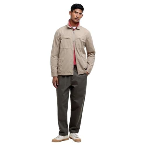 Image of Barbour Men's Glendale Overshirt, Washed Stone, Washed Stone, Large