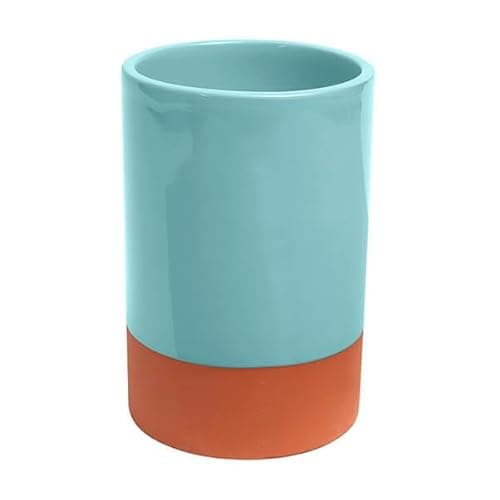 Image of Dexam Sintra Glazed Terracotta Wine Cooler - Duck Egg Blue
