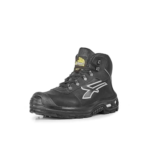 Image of UPOWER U-Power Men's RL10534-44-Red Lion Series Safety Shoes Model Silver ESD S3 CI SRC Size, Black, 44 EU