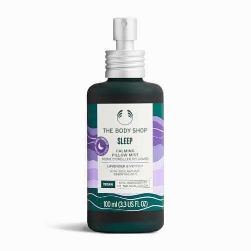 Image of The Body Shop Sleep Calming Pillow Mist (1x 100ml), Aromatic Sleep Spray Pillow Mist, with Lavender & Vetiver, Vegan Bedtime Spray, Relaxing Gift for Her