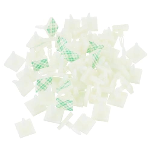 Image of sourcing map 120 Pcs Adhesive PCB Spacer, Sticky Nylon Insulated Standoffs for PCB Board, Supporting Height 0.24", Fits PCB Hole Dia 3mm to 3.2mm, White