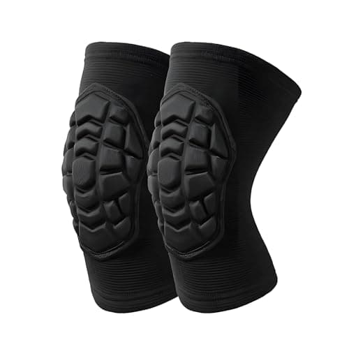 Image of LIUQOBN Thick Foam Knee Pads Knee Pads for Men Women Elasticity Protective, Suitable for Sports Gardening Dance Cleaning Pack, Black(L)