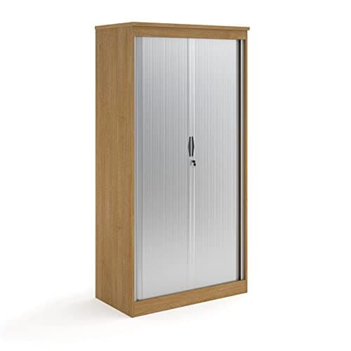 Image of Mr Office Furniture Ltd Systems horizontal tambour door cupboard 2000mm high (Oak)