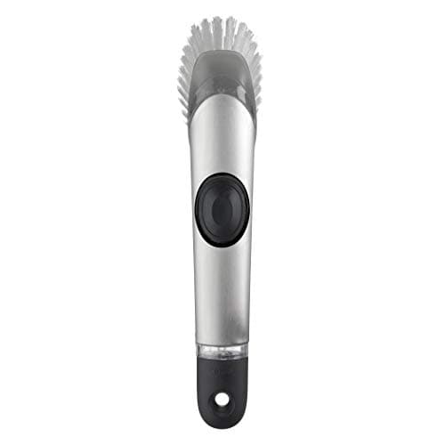 Image of OXO SteeL Soap Dispensing Dish Brush 10 In