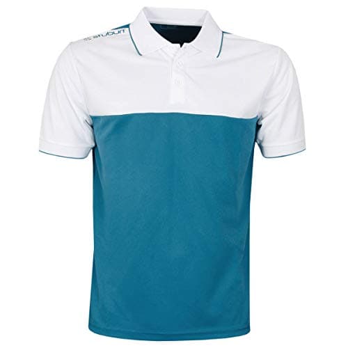 Image of Stuburt Golf Mens Evolve Duo Block Polo Shirt - Blue Steel - M