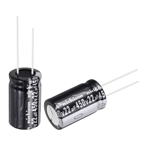 Image of sourcing map 22uF 450V 16x25mm Electrolytic Capacitor, Radial Leads Aluminum Capacitors for TVs, LCD Monitor, VCD, 10Pcs