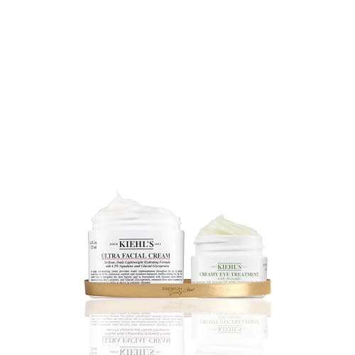 Image of Kiehl's Ultra Facial Cream 125ml & Creamy Eye Treatment with Avocado 28ml, Hydrating Eye Cream with 99% Natural Formula, All Skin Types