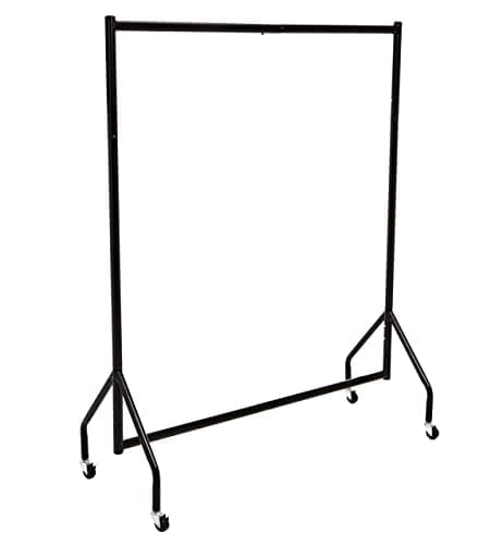 Image of Amazon Basics Heavy Duty Clothes Rail Garment Rail, 1.21 x 1.52 m, Black