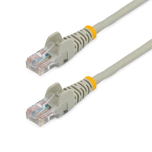 Image of StarTech.com Cat5e Ethernet Cable - 20 ft - Gray- Patch Cable - Snagless Cat5e Cable - Network Cable - Ethernet Cord - Cat 5e Cable - 20ft (45PATCH20GR)