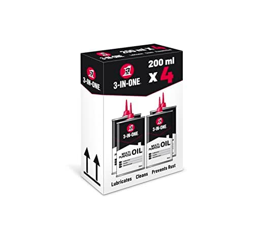 Image of 3-IN-ONE Multi-Purpose Drip Oil Flexican 200ml, Precision Lubricant that Cleans and Helps Prevent Rust, Long Lasting Oil for Tools, Hinges, Locks and Gears (4x 200ml)
