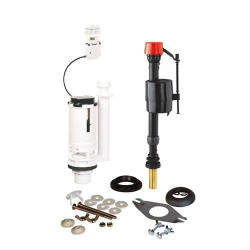 Image of Fluidmaster PROCP002 - Fully Height Adjustable & Flush Valve with Chrome Botton - Universal Cistern Pack - Fixings Included