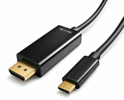 Image of USB C to Display Port DP 1.8m Cable 4K@60Hz 2K@144Hz HDR, Thunderbolt 3/4 Compatible with MacBook Pro/Air iMac Dell XPS Lenovo Yoga Laptop to Display Port Monitor Cable (SEE LISTING FOR DEVICES)