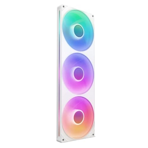 Image of NZXT F420 RGB Core - 420mm Single-Frame Fan Unit with 3 x 140mm RGB Fans - Speed & Lighting Control - High Static Pressure & Airflow - Fluid Dynamic Bearings - 8 aRGB LEDs Per Fan - White