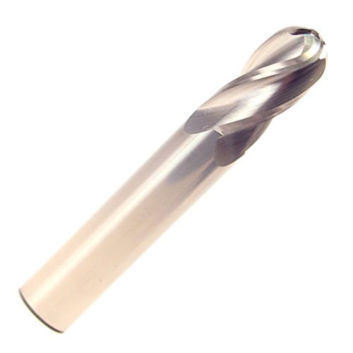 Image of Drill America 7/32" 4 Flute Carbide Uncoated (Bright)5/8" Flute Length 2-1/2" Overall Length 1/4" Shank Single End Ball End Mill, MMO Series