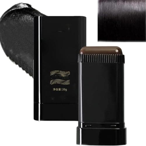 Image of Safe and Convenient Comb Hair Dye,Waterproof&Sweat-Proof Hair Dye Comb,2-in-1 Instant Hair Colour Stick with Built-in Comb,Hair Concealer Combing,Portable Hair Concealer for Women&Men (01# Black)