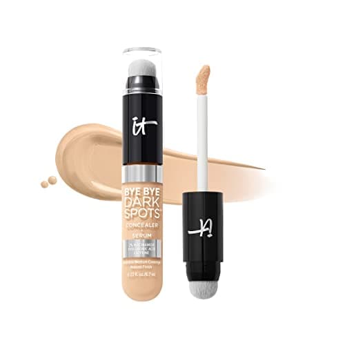 Image of IT Cosmetics, Bye Bye Dark Spots Concealer + Serum, Medium Coverage, Made with Niacinamide, Hyaluronic Acid & Caffeine, Shade: 12 Fair Warm, 6.7 ml