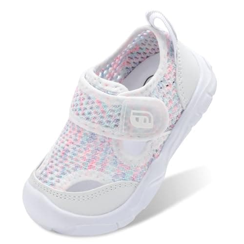 Image of JOINFREE Baby Swim Shoes Summer Beach Holiday Essentials Toddler Water Socks Quick Dry Pool Sandals Infant Seaside Footwear Boys Girls Swimming Lessons Anti Slip Color White 7 UK Child